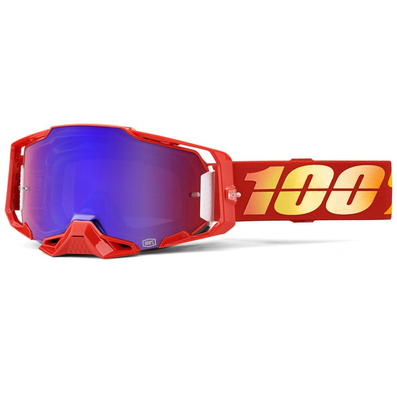 Motokrossiprillid 100% ARMEGA Nuketown punase pleksiga