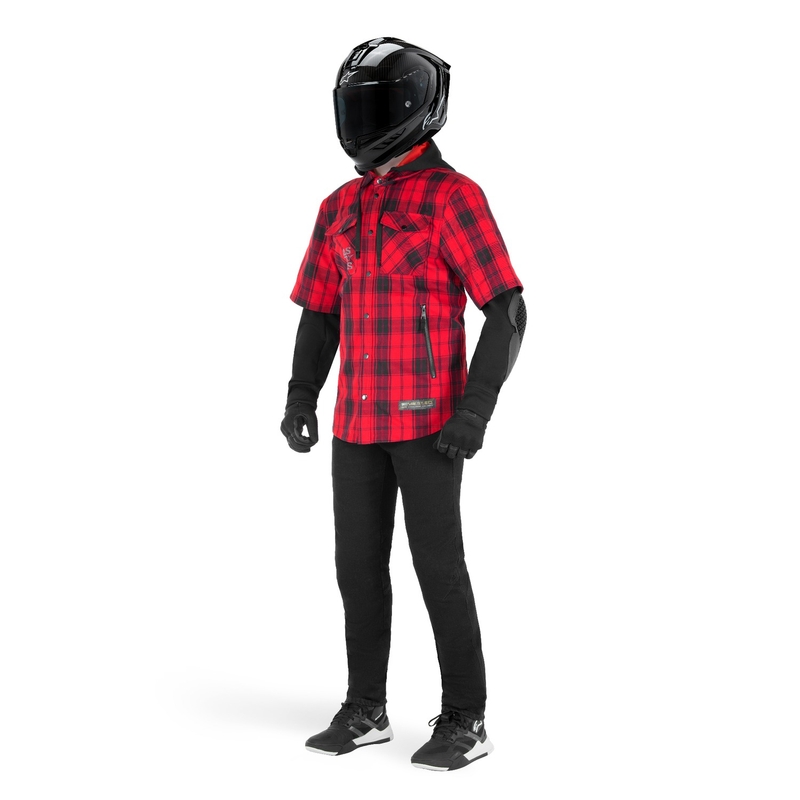 Mootorratta särk Alpinestars MO.ST.EQ Tartan punane ja must