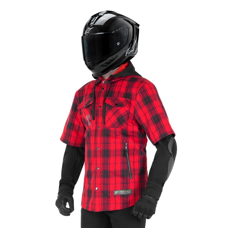 Mootorratta särk Alpinestars MO.ST.EQ Tartan punane ja must