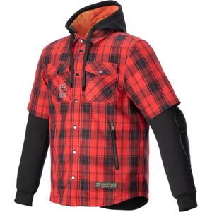 Mootorratta särk Alpinestars MO.ST.EQ Tartan punane ja must
