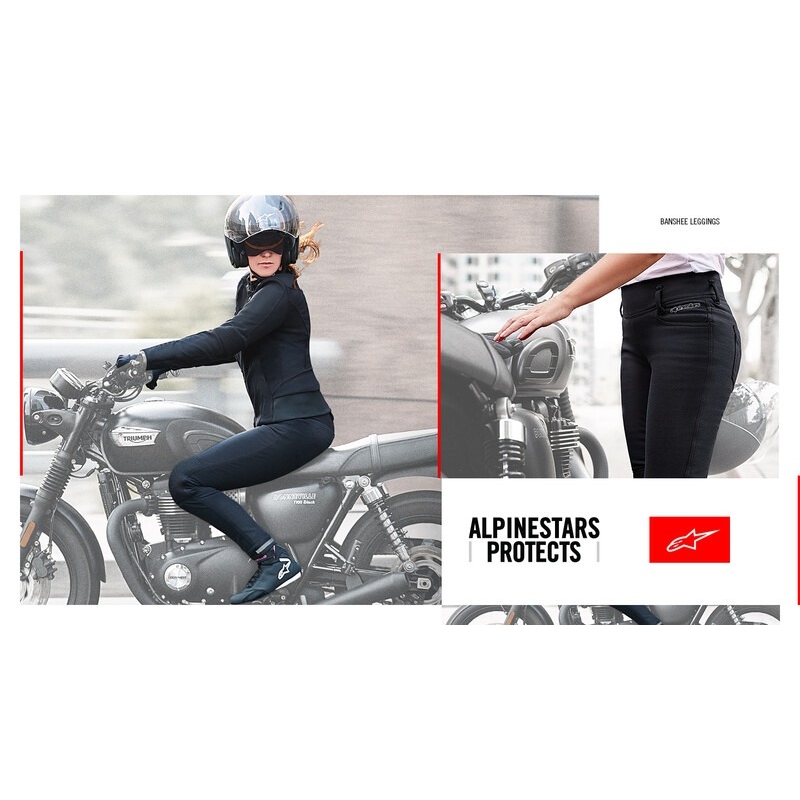 Alpinestars Banshee naiste mootorratta säärised mustad