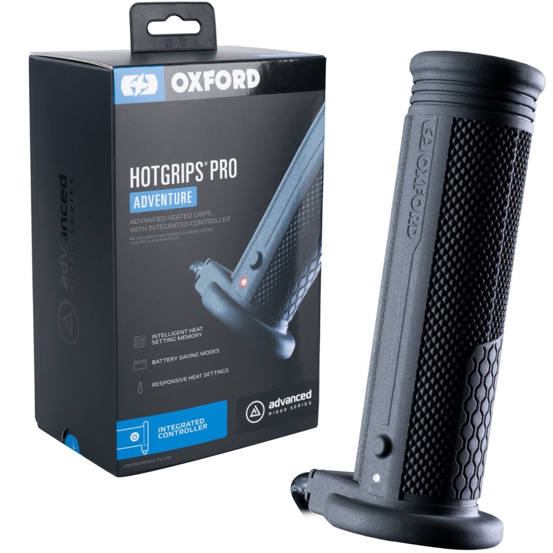 Oxford Hotgrips PRO Adventure soojendusega käepidemed, millel on käepidemesse integreeritud reguleerimine