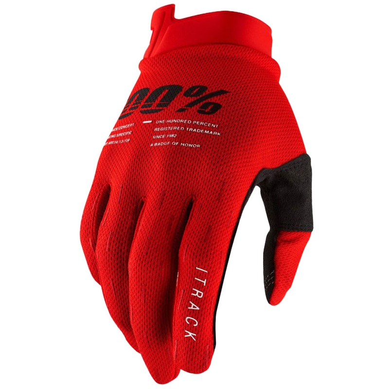 Motokross-kindad 100% - USA ITRACK punane