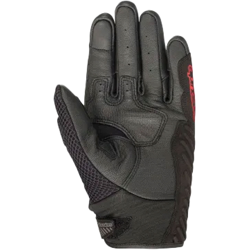 Alpinestars SMX-1 AIR 2 must-fluo punane mootorratta kindad