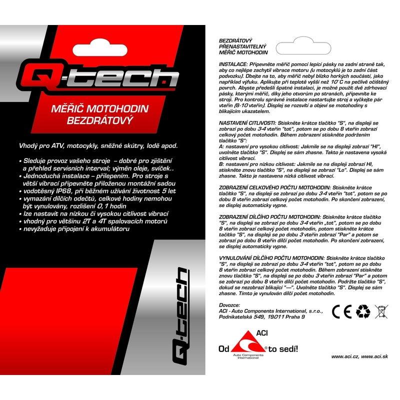 Q-TECH traadita nulltunni mõõtja must