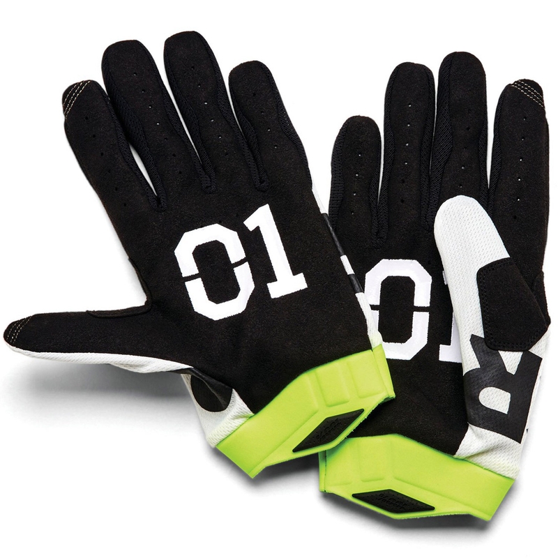 Motokross-kindad 100% - USA ITRACK RACR valge