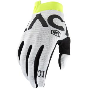 Motokross-kindad 100% - USA ITRACK RACR valge