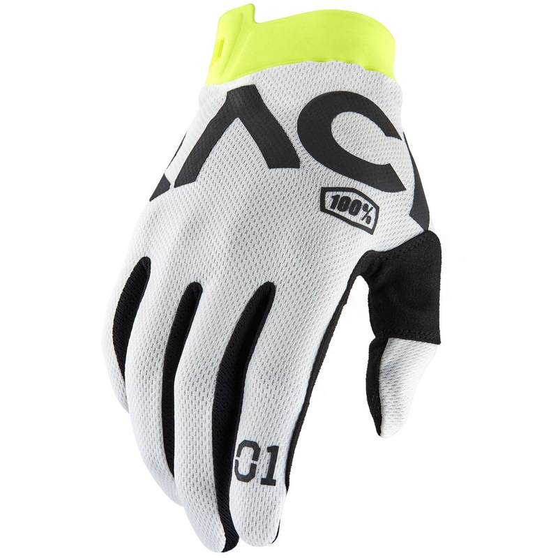 Motokross-kindad 100% - USA ITRACK RACR valge