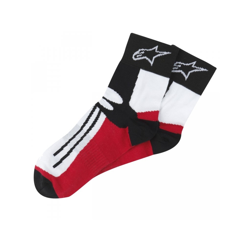 Alpinestars Racing Road sokid lühikesed mustad, valged ja punased
