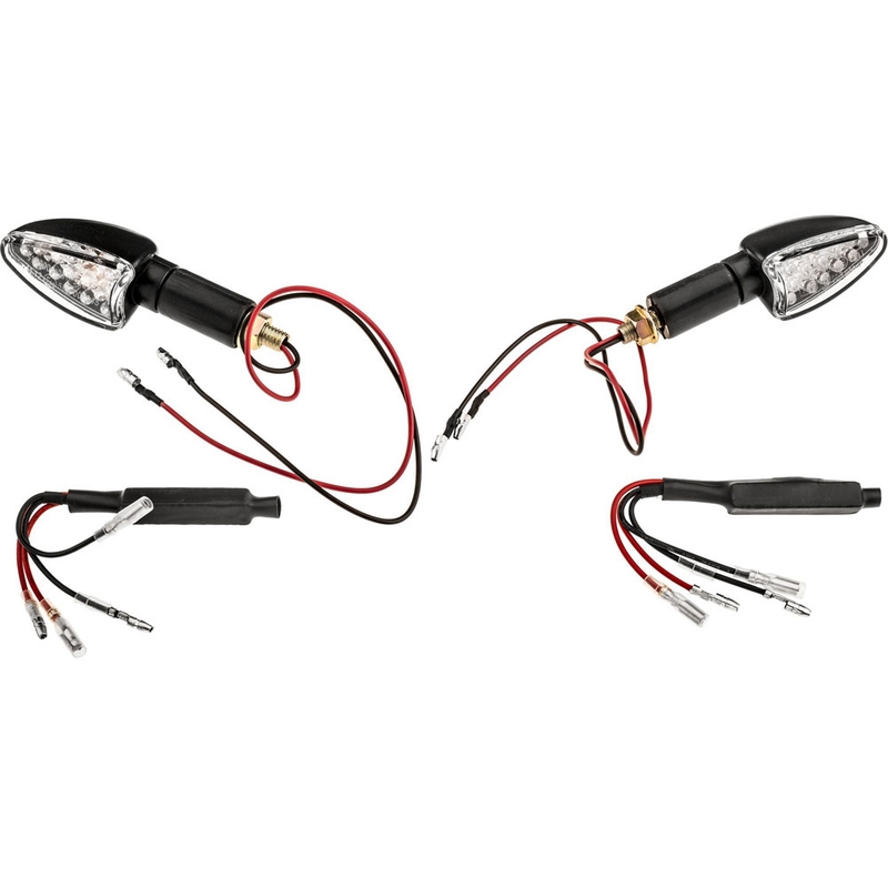 Oxford LED Arrow pikk läbipaistva klaasi ja musta korpusega