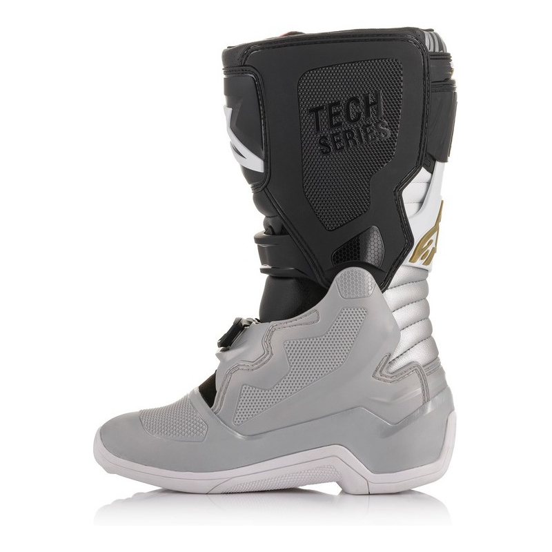 Alpinestars TECH 7 S laste motokrossisaapad must-hõbedane-valge-kuldne