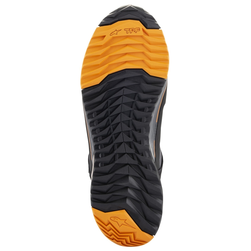 Alpinestars CR-X Drystar must-pruun-oranž mootorratta saapad