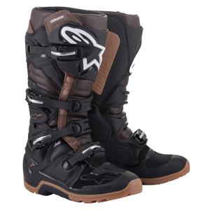 Alpinestars Tech 7 Enduro Black-Dark Brown mootorratta saapad