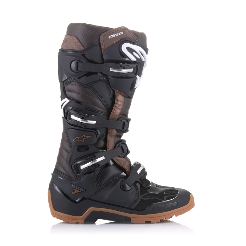 Alpinestars Tech 7 Enduro Black-Dark Brown mootorratta saapad