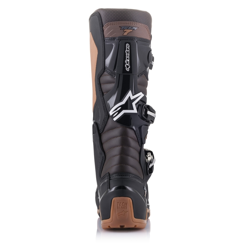 Alpinestars Tech 7 Enduro Black-Dark Brown mootorratta saapad