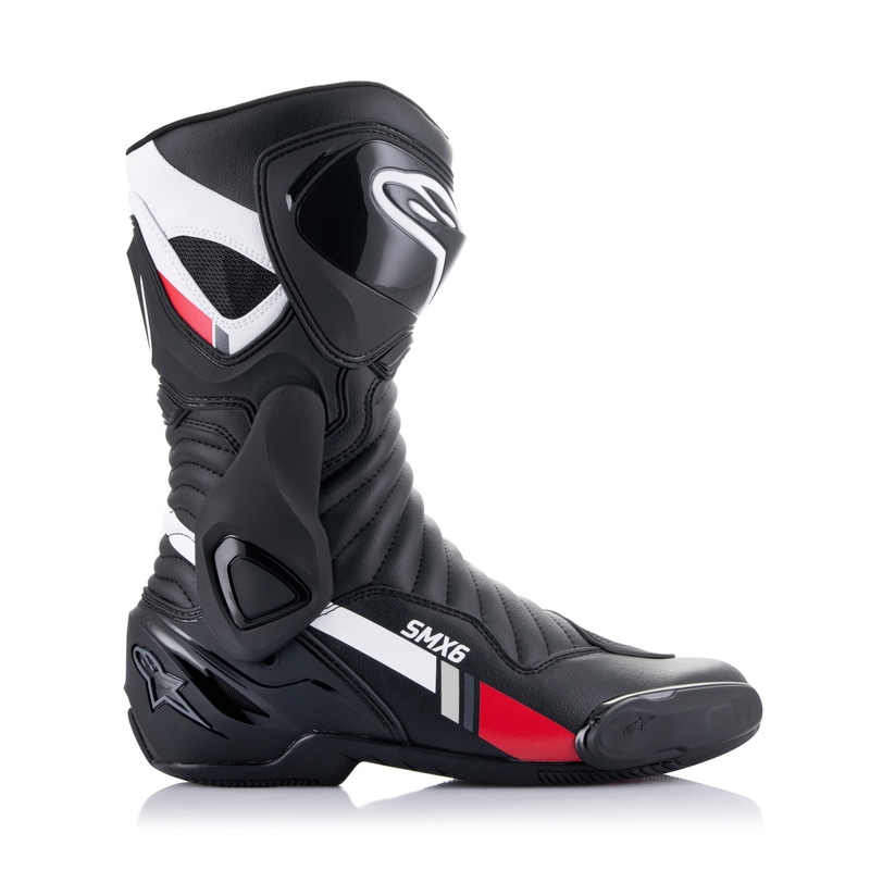 Alpinestars S-MX 6 must-valge-hall-punased mootorrattasaapad