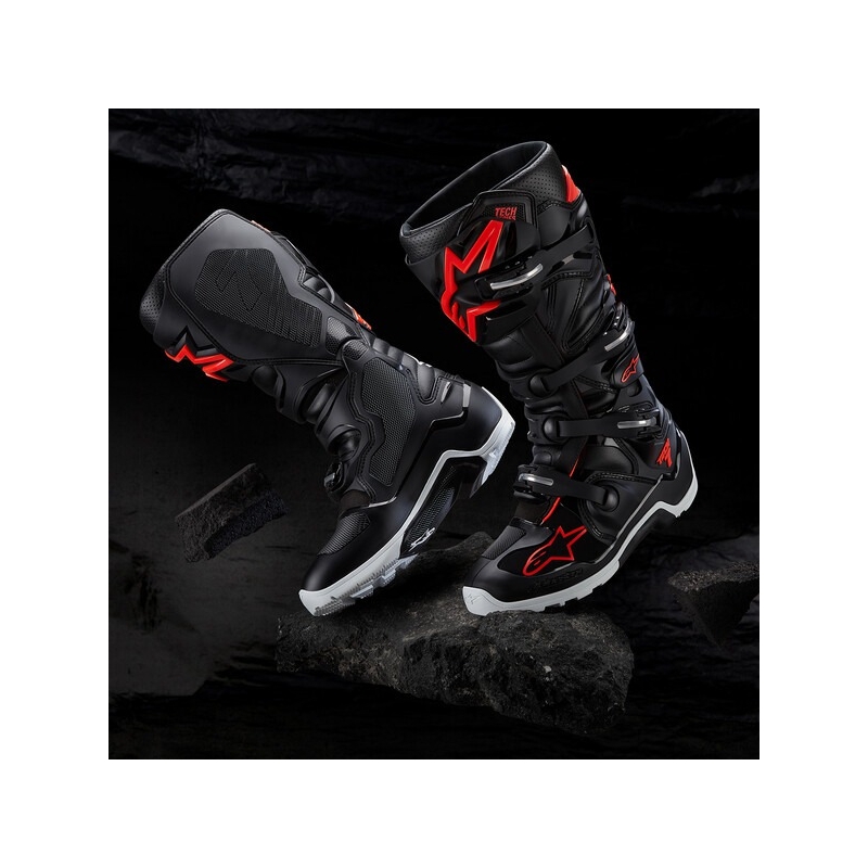 Mootorrattasaapad Mootorrattasaapad Alpinestars Tech 7 Enduro must-punane fluo-valgeTech 7 Enduro must-punane fluo-valge