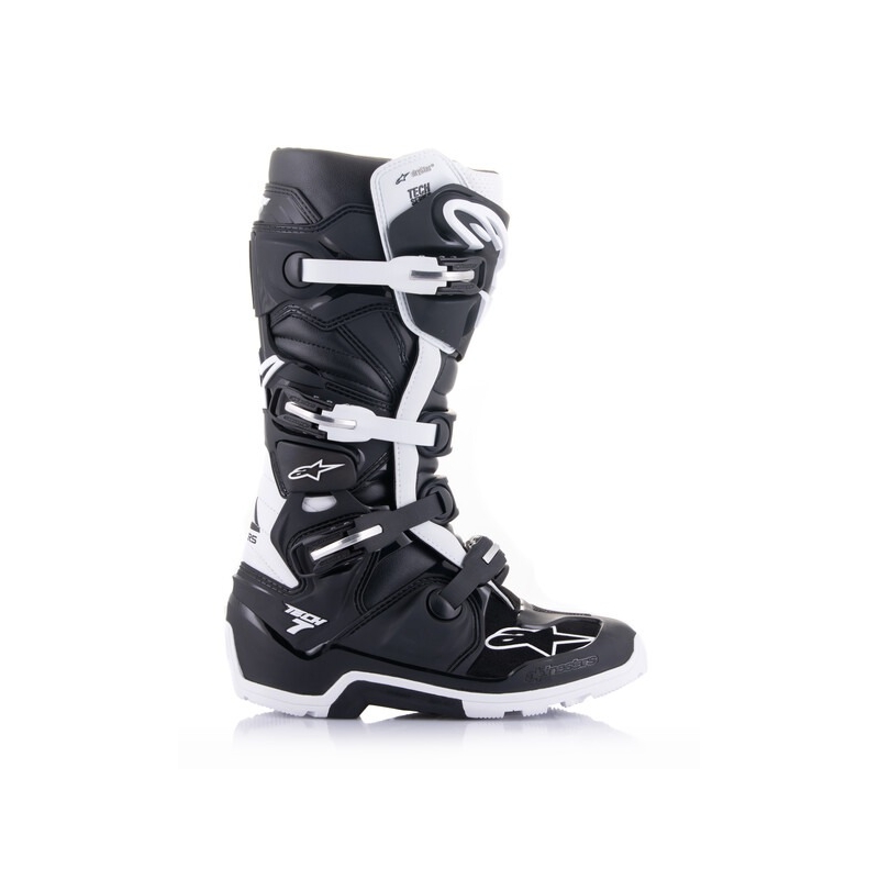 Alpinestars Tech 7 Enduro Drystar must-valged mootorratta saapad