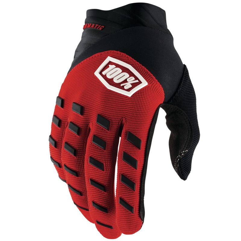 Motokross-kindad 100% - USA AIRMATIC punane ja must