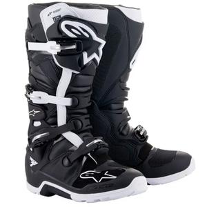 Alpinestars Tech 7 Enduro Drystar must-valged mootorratta saapad