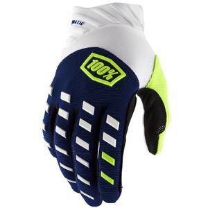 Motokross-kindad 100% - USA AIRMATIC sinine ja valge