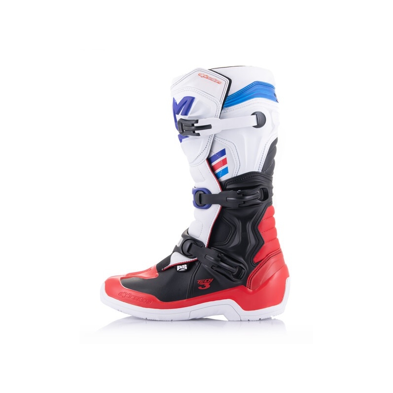 Alpinestars TECH 3 motokrossisaapad valge-must-sinine-punane