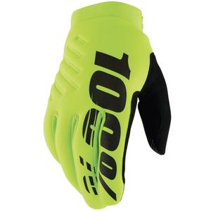 Motokross-kindad 100% - USA BRISKER kollane-mustad