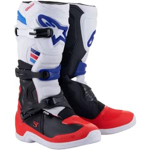 Alpinestars TECH 3 motokrossisaapad valge-must-sinine-punane