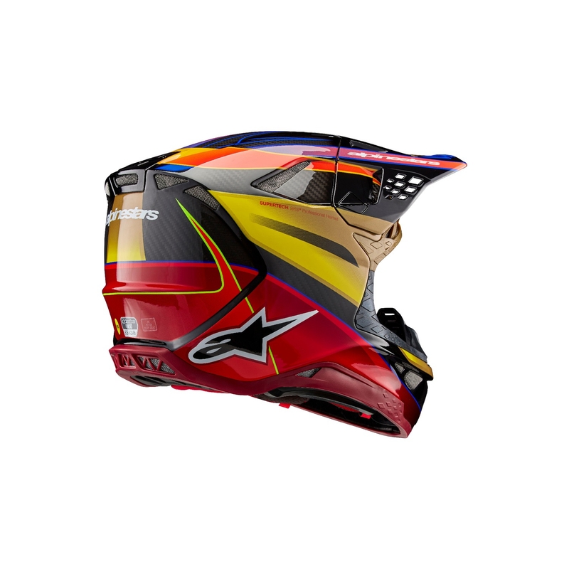 Alpinestars Supertech S-M10 Era kuldne ja punane motokrossikiiver