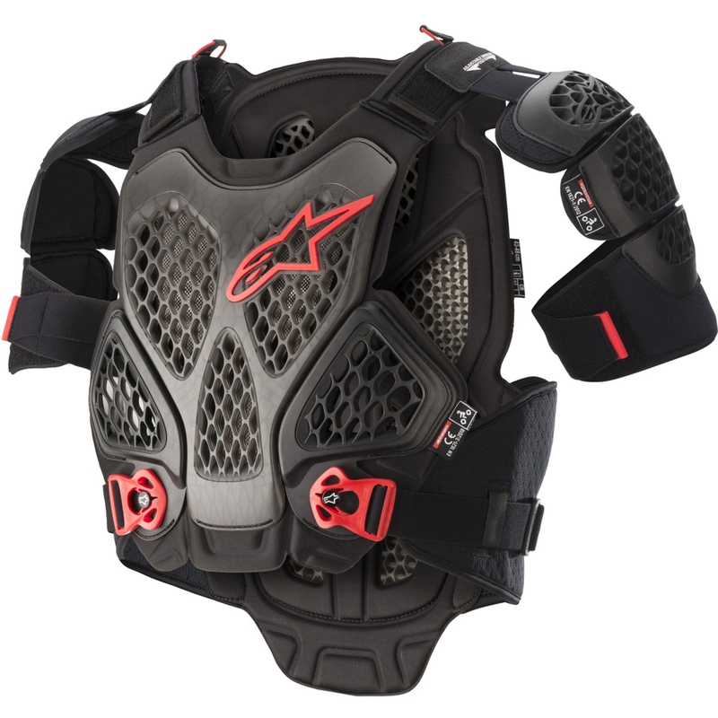 Alpinestars A-6 must-antratsiit-punane kehakaitse