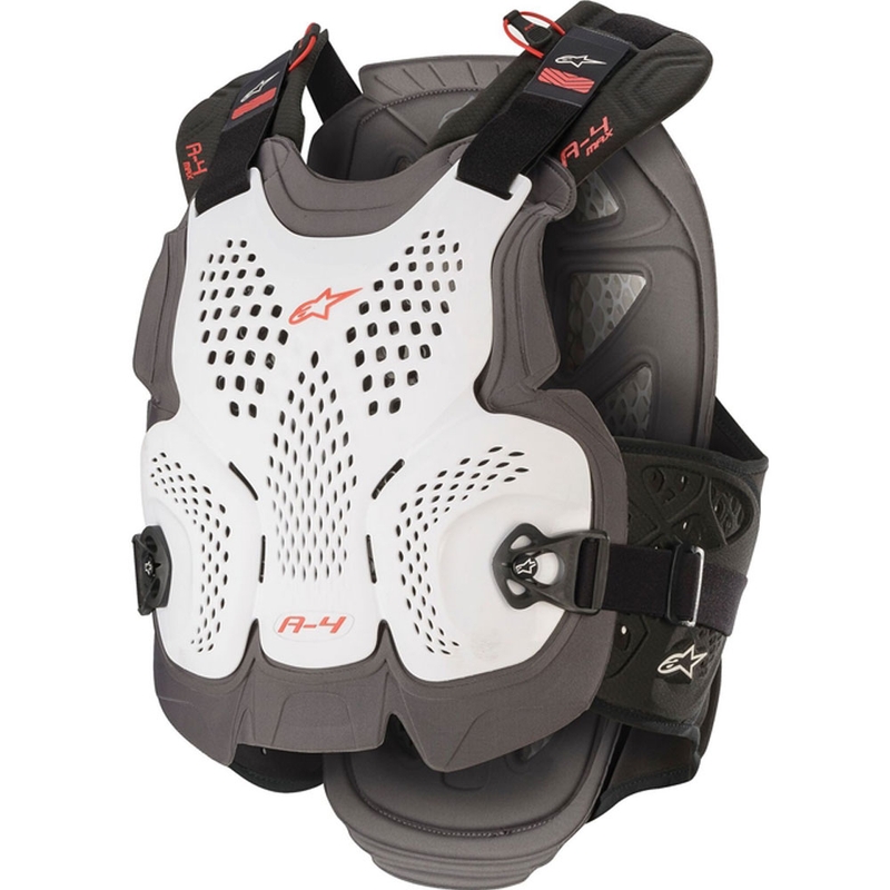 Alpinestars A-4 MAX valge-antratsiitpunane rinnakaitse