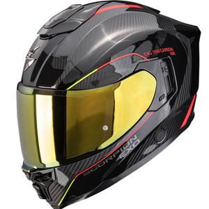 Scorpion EXO-1500 Carbon Air Mundi täismaskiga mootorrattakiiver must-punane-kollane