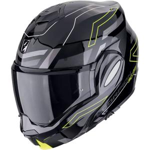 Kokkupandav mootorratta kiiver Scorpion EXO-TECH EVO CONQUER must-fluo kollane