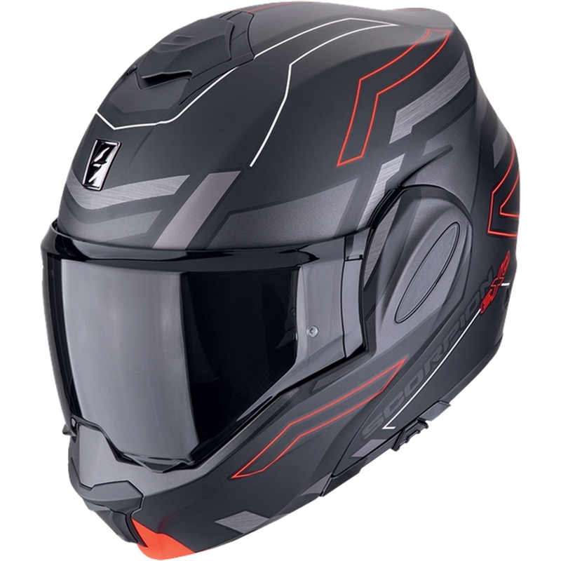 Kokkupandav mootorratta kiiver Scorpion EXO-TECH EVO CONQUER matt must-punane