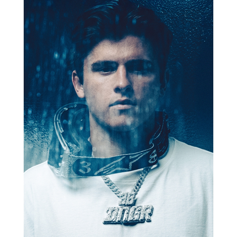 Alpinestars Supertech Vision DNGR38 XXV mustad ja hõbedased motokrossiprillid peegelpeegliga hõbedase pleksiga.