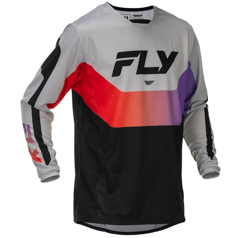 Motokrossitrikoo FLY Racing Kinetic USA hall-punane-lillakas-must