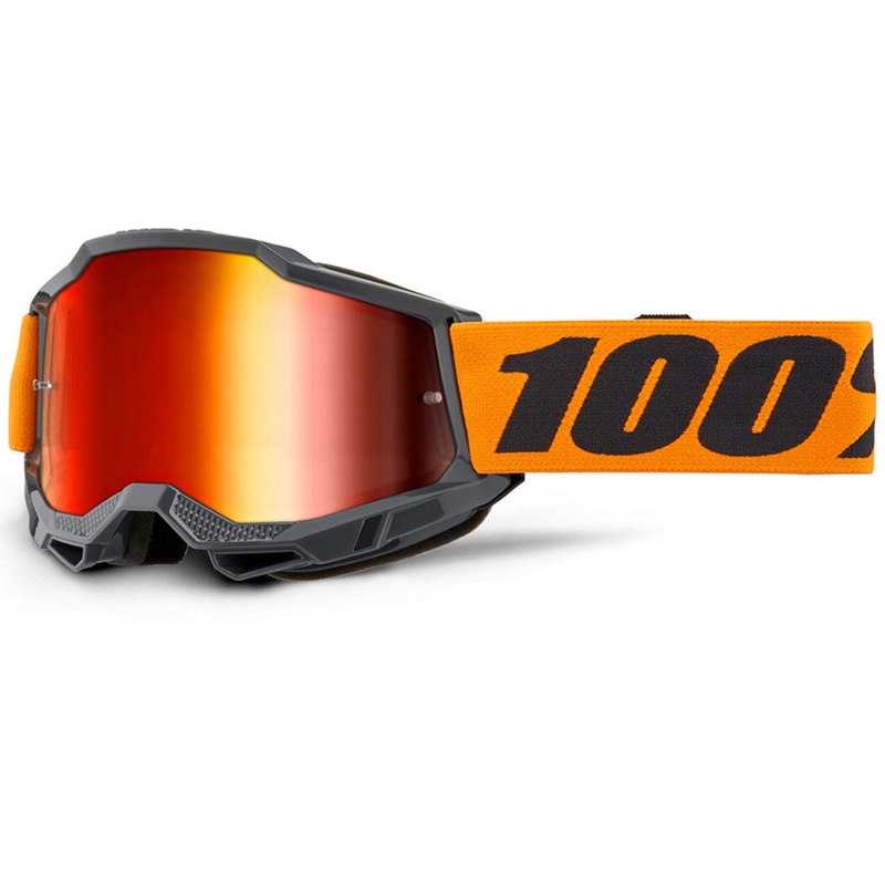 Motokrossiprillid 100% Accuri 2 oranž koos punase pleksiga