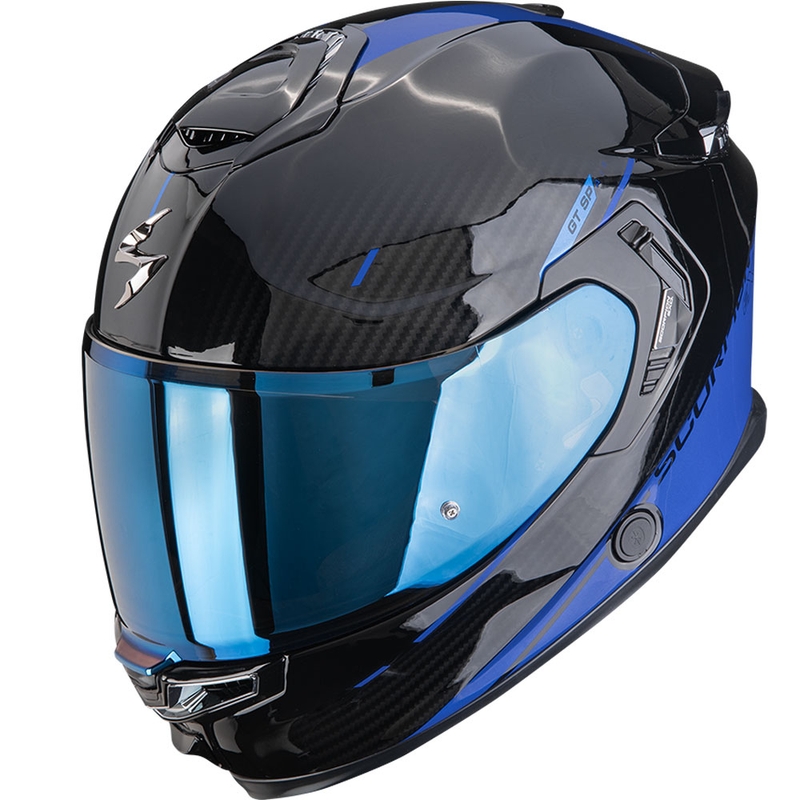 Integreeritud mootorratta kiiver Scorpion EXO-GT SP Air Asphalt must-sinine