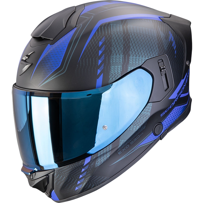 Integreeritud mootorratta kiiver Scorpion EXO-530 Air Theras matt must-sinine
