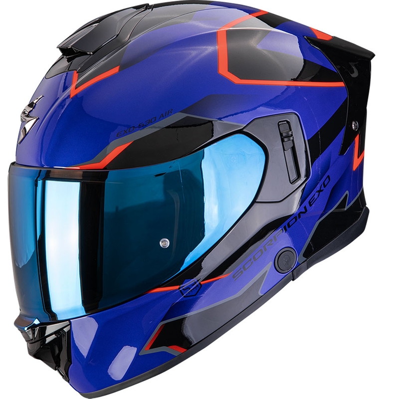 Integreeritud mootorratta kiiver Scorpion EXO-530 Air Clip sini-must-punane