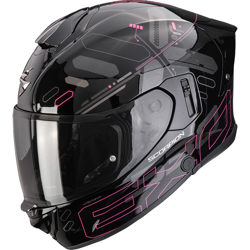 Integreeritud mootorratta kiiver Scorpion EXO-530 Air Fond must-roosa