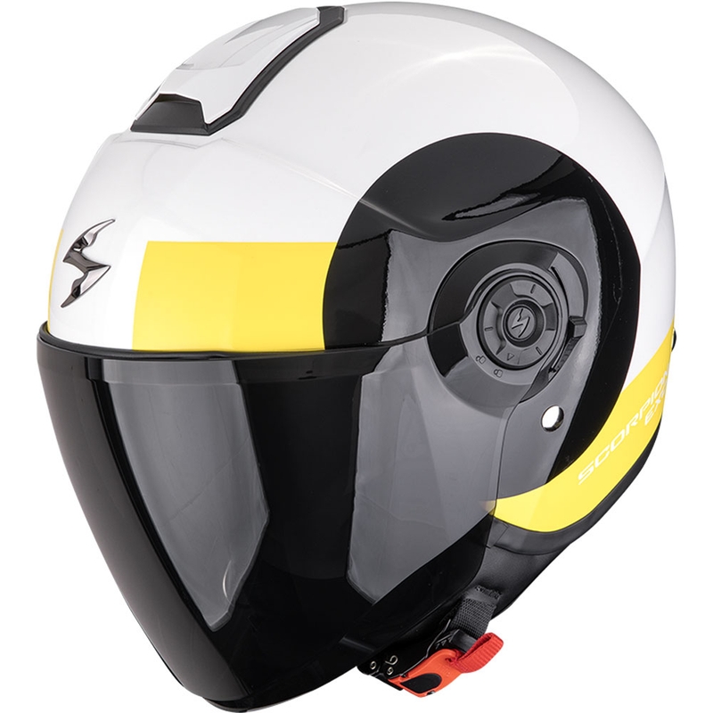 Avatud mootorratta kiiver Scorpion EXO-CITY II Sheer valge-must-kollane