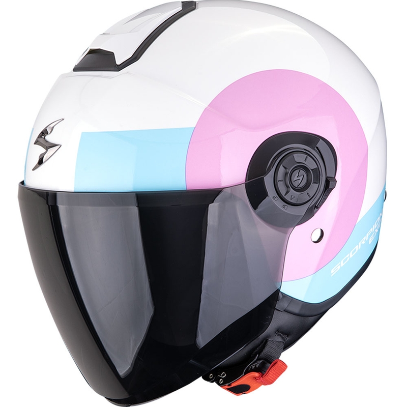 Avatud mootorratta kiiver Scorpion EXO-CITY II Sheer valge-roosa-helesinine