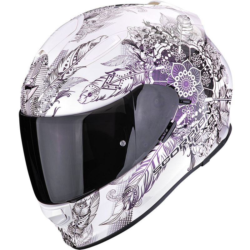 Integreeritud mootorratta kiiver Scorpion EXO-491 Dream valge kameleon