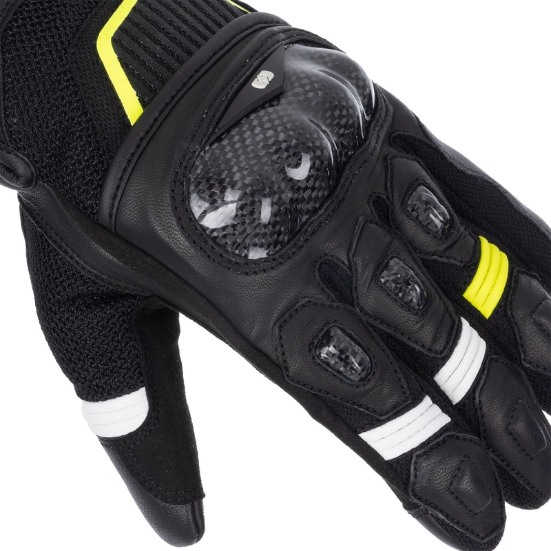 Mootorrattakindad Oxford RP-4S 3.0 must-valge-kollane