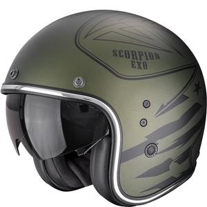 Avatud mootorratta kiiver Scorpion Belfast Dawg matt roheline