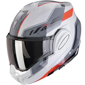 Kokkupandav mootorratta kiiver Scorpion EXO-TECH EVO Socius hall-punane