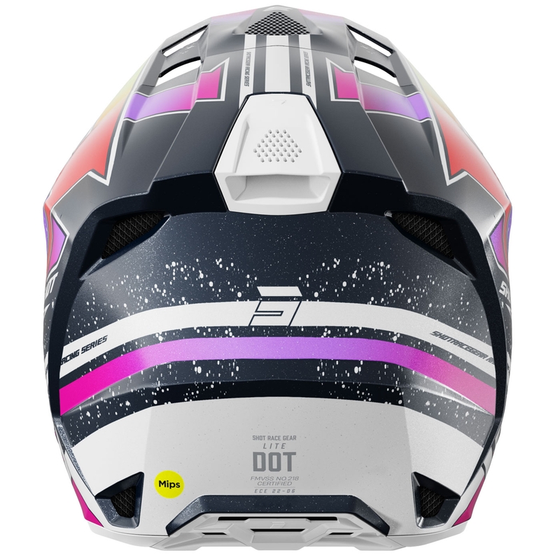 Motokrossi kiiver Shot Lite Racing sinine-fluo kollane