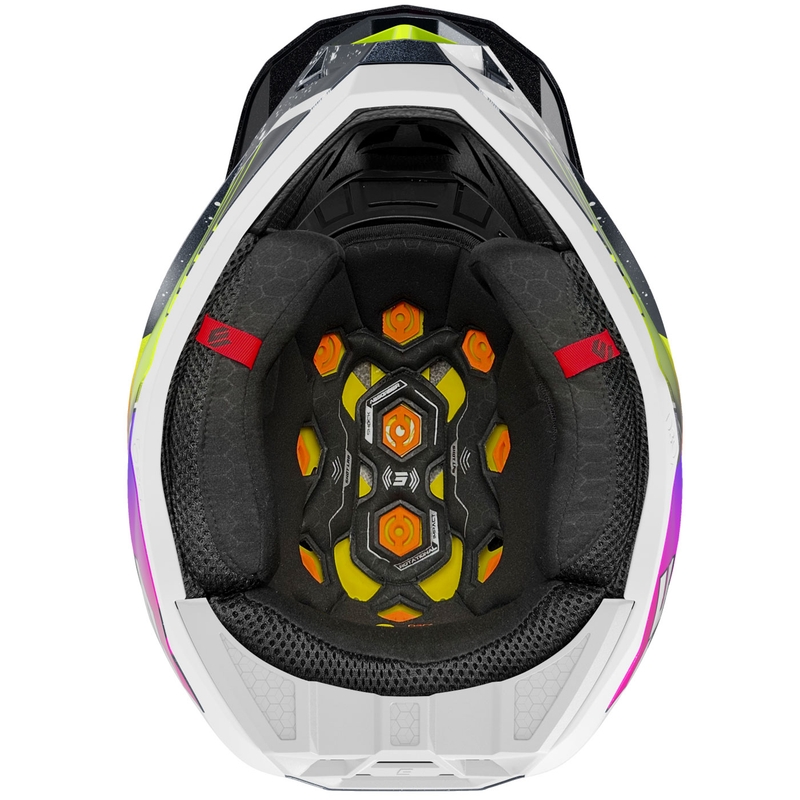 Motokrossi kiiver Shot Lite Racing sinine-fluo kollane