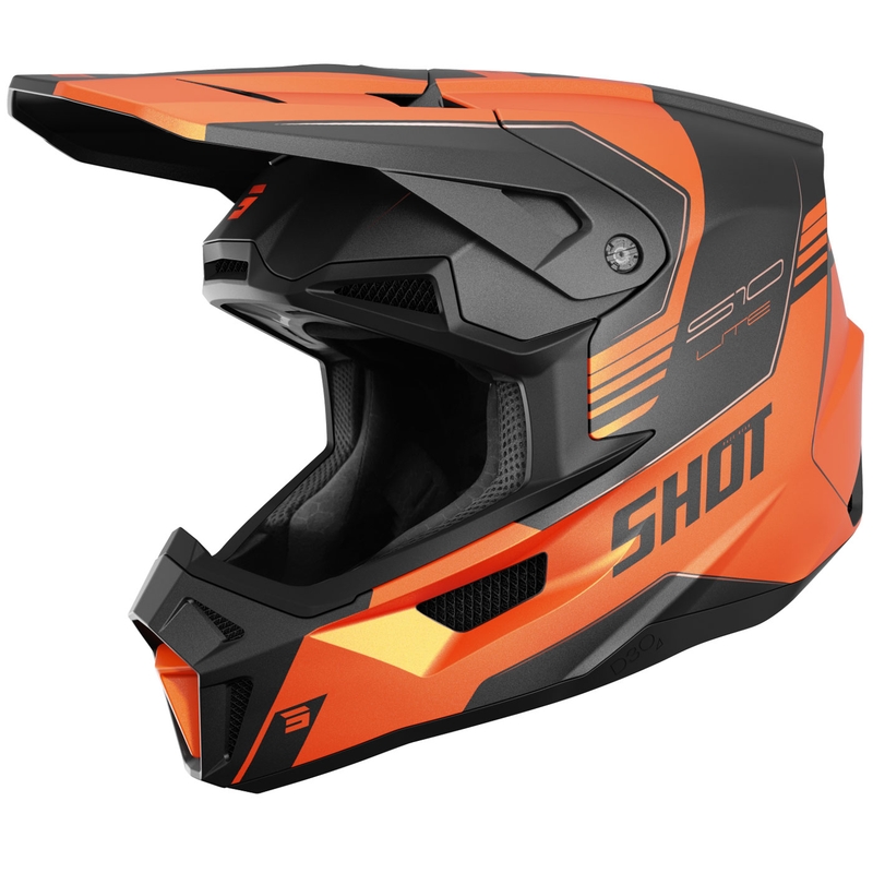 Motokrossi kiiver Shot Lite S10 matt oranž